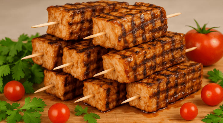 Шашлички з лавашем і фаршем