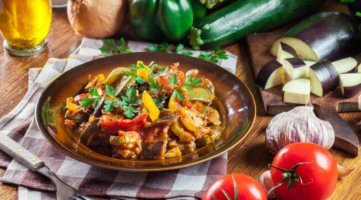 Тушеные овощи с фасолью