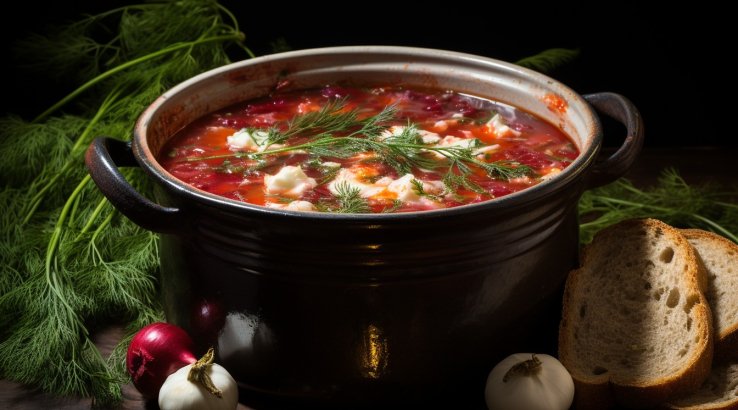 Полтавський борщ з галушками від Олени Щербань