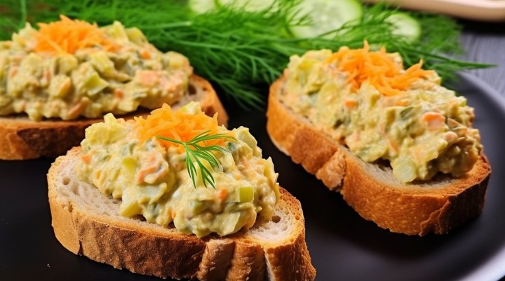 Бутерброди з намазкою з солоних огірків