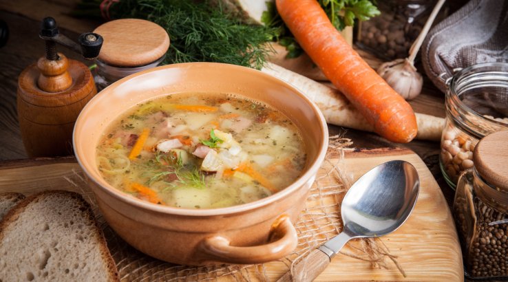 Ситний гороховий суп з карбонадом