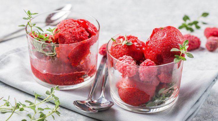 Сорбет з малини