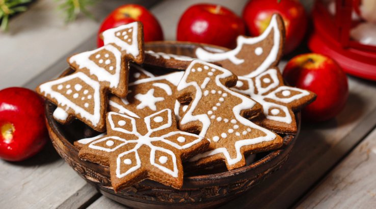 Медово-імбирне печиво з глазур'ю