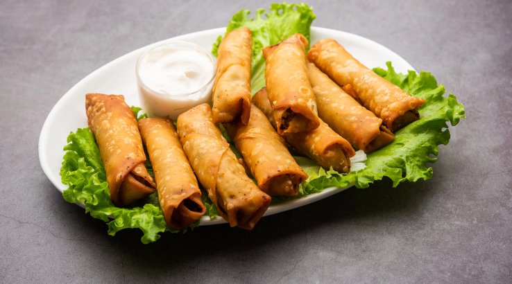 Роли з лаваша і сиру в аерогрилі