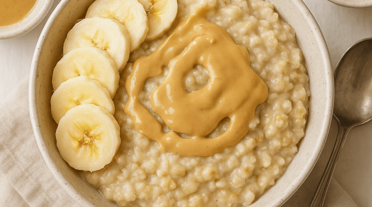 Вівсяна каша з бананом і тахіні