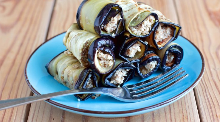 Баклажанові рулетики з горіхами