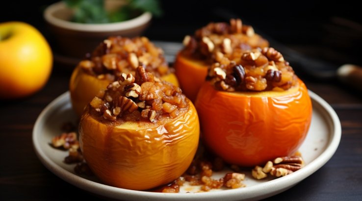 Яблука, запечені з гарбузом