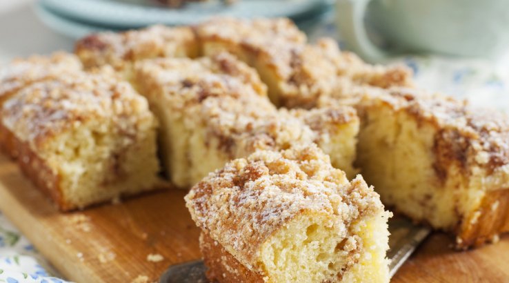 Кавовий пиріг з корицею з вівсяним штрейзелем