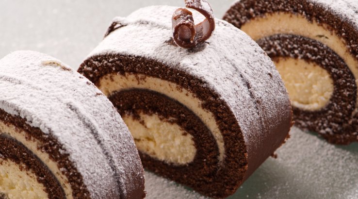 Шоколадно-ванільний рулет «Зебра»