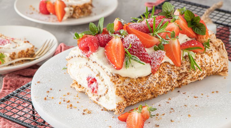 Меренговий рулет без борошна