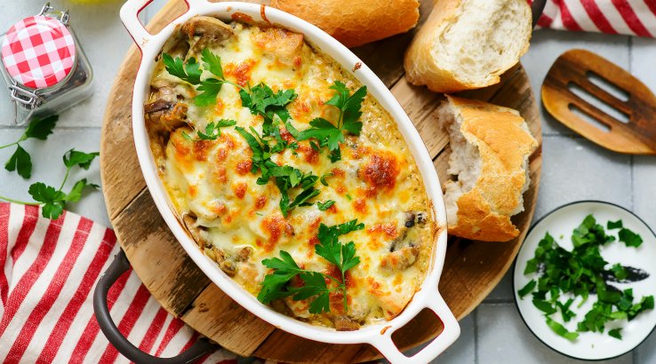 жульєн з куркою та грибами