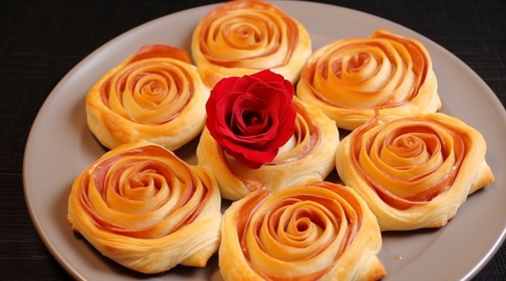 Булочки-троянди з варенкою