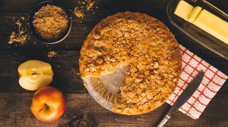 Яблучний пиріг без яєць