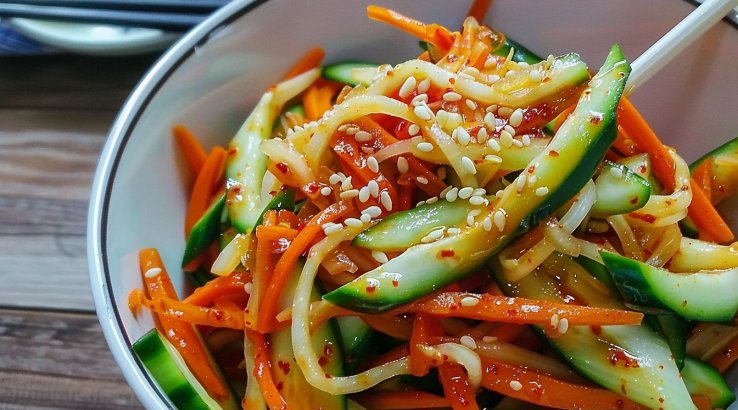 Салат з огірків та моркви по-корейськ