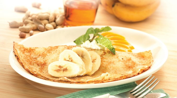 Вівсяний млинець з бананами