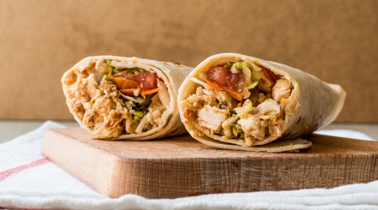 Бурито у млинці з куркою і печерицями