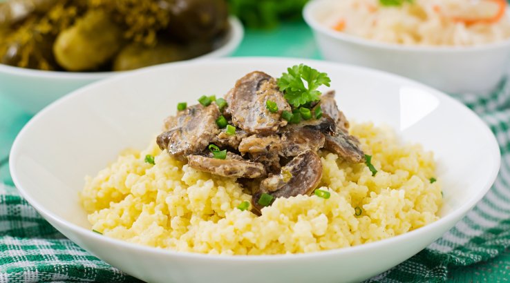 Чумацька пшоняна каша з грибами