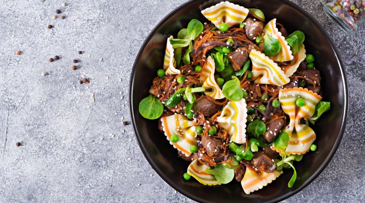 Сердечка з макаронами