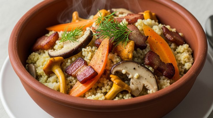 Козацький куліш із першими грибами