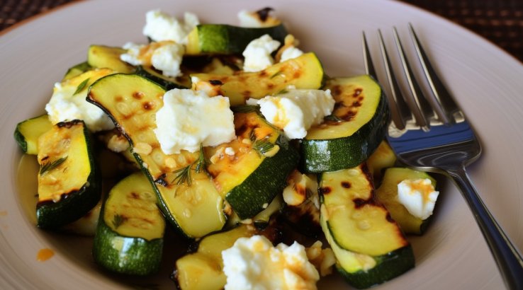 Кабачки, запечені у меді з фетою
