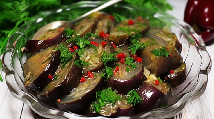 Швидкі мариновані баклажани