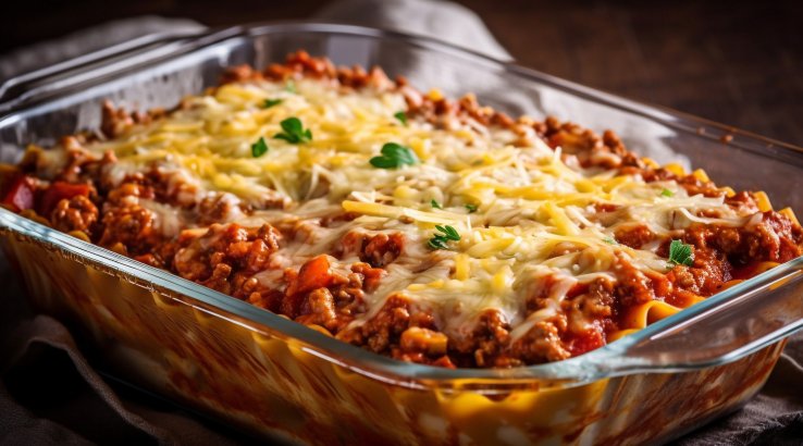 Запіканка з ковбасою і макаронами