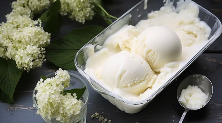 Сорбет з квітів бузини