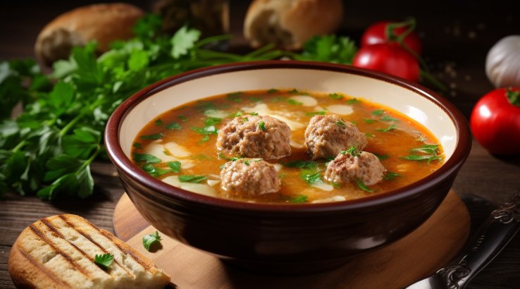 овочевий суп з фрикадельками