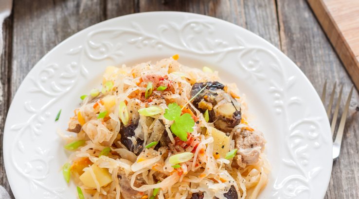 Квасоля з квашеною капустою і чорносливом рецепт