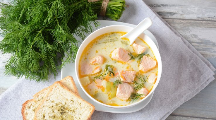 Сирний суп з рибою