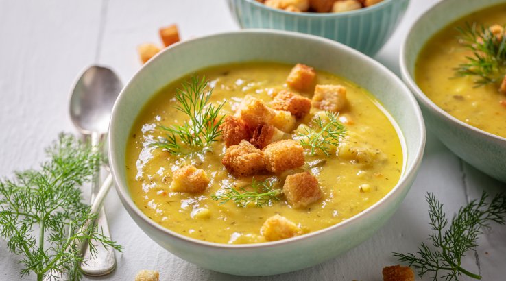 Суп-пюре з кабачками та плавленим сиром