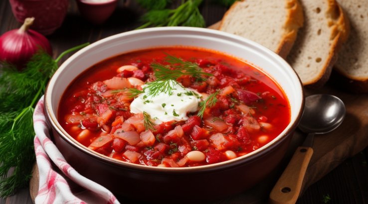 Борщ з квасолею