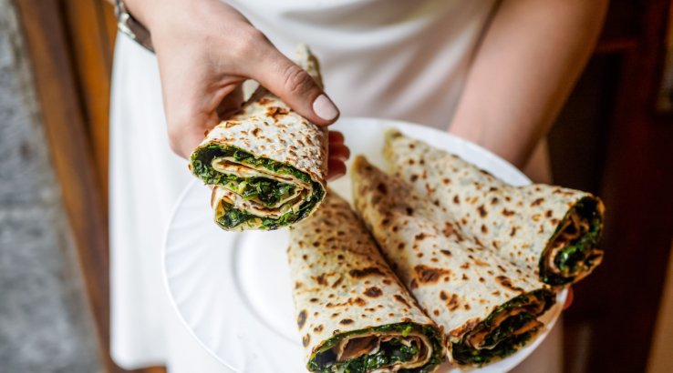 Лаваш со щавелем.