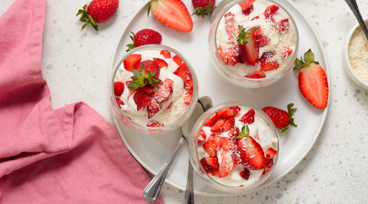 Клубнично-кокосовый десерт