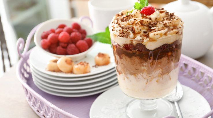 Десерт в стакане
