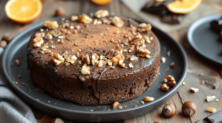 шоколадний торт з апельсином