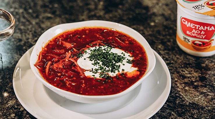 Борщ з копченою грушею