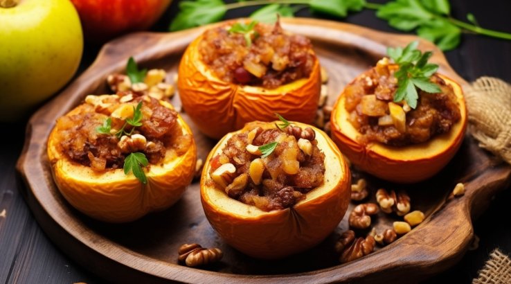 Яблоки с фаршем