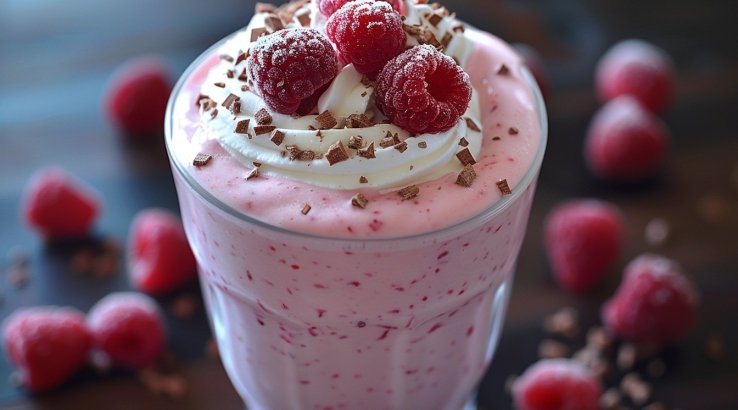 Молочно-малиновий кисіль