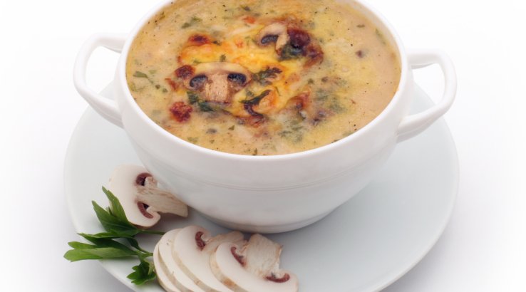 Суп з фрикадельками та грибами