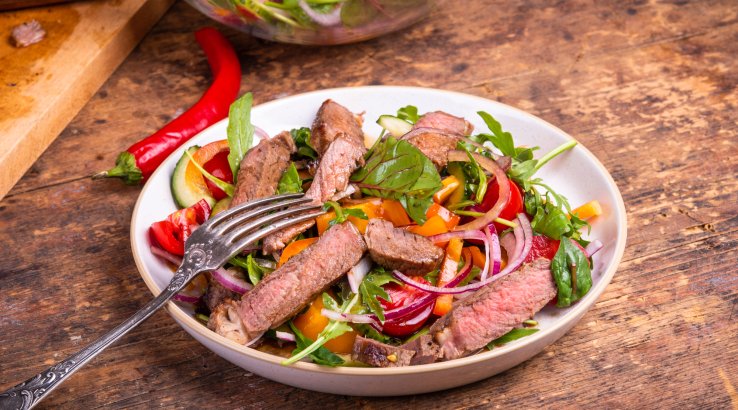 салат з яловчиною