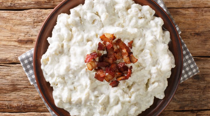 Галушки з бринзою і шкварками