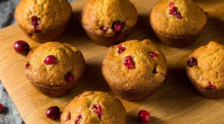 Кекси з журавлиною