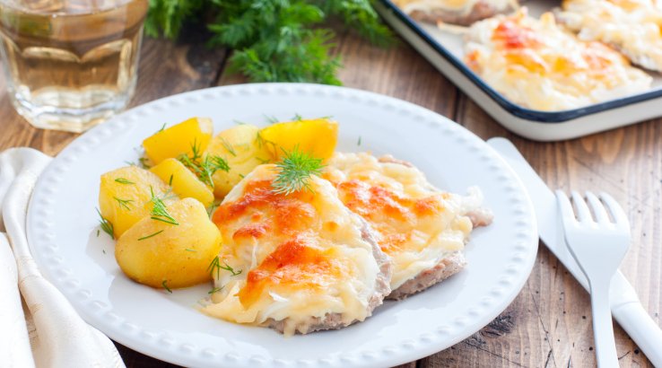 Відбивні з грибами і сиром