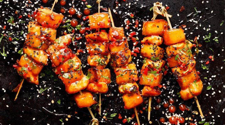 Курячі шашлички в гавайському стилі