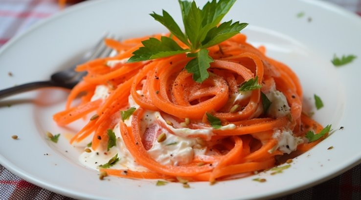 Салат з моркви в йогуртовому соусі