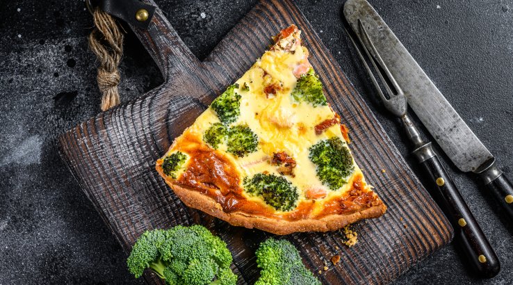 кіш-пиріг з рибою й броколі