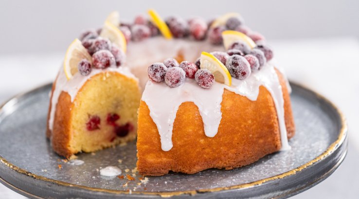 Журавлиново-апельсиновий кекс