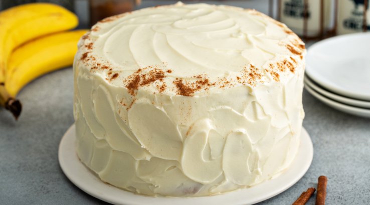 Банановый торт с глазурью