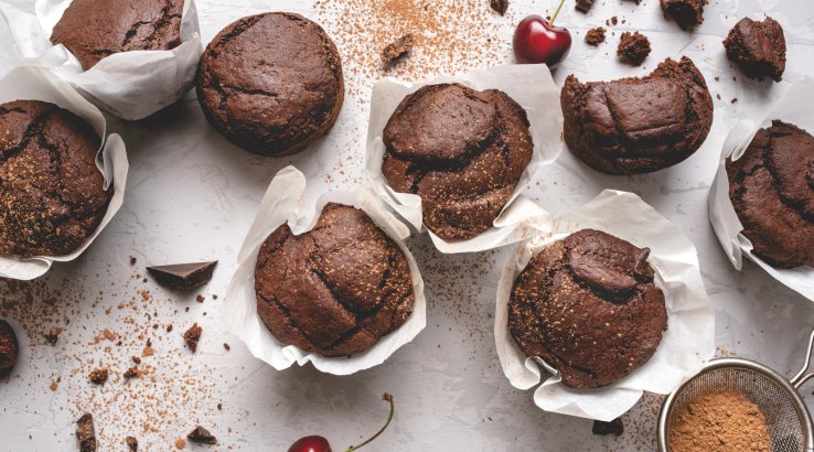 Мафіни із черешнею та шоколадом